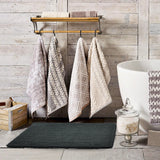 BIGFOOT Luxury Chenille Bathroom Rug Mat 30 x 20, Extra Soft and Absorbent Shaggy Rugs, Non Slip, Machine Wash Dry, Perfect Carpet Mats for Tub, Shower and Bathroom Washable, Dark Gray