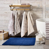 BIGFOOT Luxury Chenille Bathroom Rug Mat 30 x 20, Extra Soft and Absorbent Shaggy Rugs, Non Slip, Machine Wash Dry, Perfect Carpet Mats for Tub, Shower and Bathroom Washable, Navy