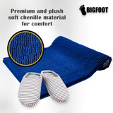 BIGFOOT Luxury Chenille Bathroom Rug Mat 30 x 20, Extra Soft and Absorbent Shaggy Rugs, Non Slip, Machine Wash Dry, Perfect Carpet Mats for Tub, Shower and Bathroom Washable, Navy