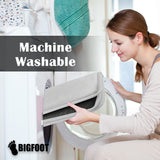 BIGFOOT Memory Foam Bath Mat 17 x 24 for Tub and Shower, Water Absorbent Non-Slip Bathroom Rug with Soft Velvet Top Layer, Thick Cushioning Foam with PVC Dot Bottom Layer Keeps Floors Dry, Gray