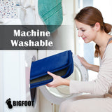 BIGFOOT Memory Foam Bath Mat 30 x 20 for Tub and Shower, Water Absorbent Non-Slip Bathroom Rug with Soft Velvet Top Layer, Thick Cushioning Foam with PVC Dot Bottom Layer Keeps Floors Dry, Navy