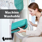 BIGFOOT Memory Foam Bath Mat 30 x 20 for Tub and Shower, Water Absorbent Non-Slip Bathroom Rug with Soft Velvet Top Layer, Thick Cushioning Foam with PVC Dot Bottom Layer Keeps Floors Dry, Turquoise