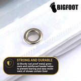 BigFoot Shower Curtain Liner – 72 x 72 PEVA Shower Liner with Rustproof Heavy Duty Metal Grommet and 3 Magnetic Weights – Non-Toxic, Odor Free and Compatible with Standard Showers, Frosted