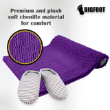 BIGFOOT Luxury Chenille Bathroom Rug Mat 30 x 20, Extra Soft and Absorbent Shaggy Rugs, Non Slip, Machine Wash Dry, Perfect Carpet Mats for Tub, Shower and Bathroom Washable, Violet