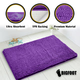 BIGFOOT Luxury Chenille Bathroom Rug Mat 30 x 20, Extra Soft and Absorbent Shaggy Rugs, Non Slip, Machine Wash Dry, Perfect Carpet Mats for Tub, Shower and Bathroom Washable, Violet