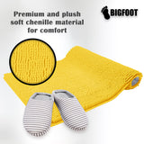 BIGFOOT Luxury Chenille Bathroom Rug Mat 30 x 20, Extra Soft and Absorbent Shaggy Rugs, Non Slip, Machine Wash Dry, Perfect Carpet Mats for Tub, Shower and Bathroom Washable, Yellow