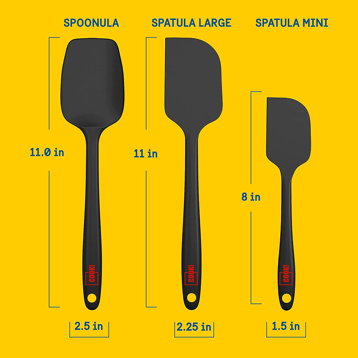 di oro - mini silicone spatula - 600f heat-resistant small spatula